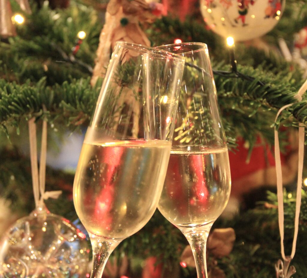 Champagne glasses Christmas